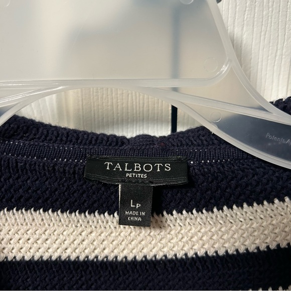 Navy and White Striped Women Sweater - Picture 5 of 6